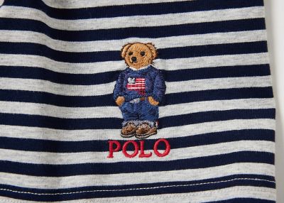 ボクサーブリーフ ストライプ コアフラッグセーターベア刺繍 前開き