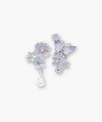 ＜ANNA SUI (Women)＞蝶　小花モチーフ　イヤリング　ＳＡＭＥ１５３３　　ＸＷ