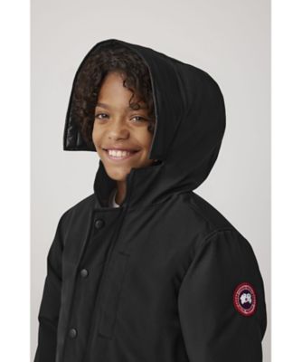 3210 カナダグース　ダウンジャケット ローガンパーカー　S相当 黒 キッズ ダウンパーカー Youth Logan Parka 4557Y