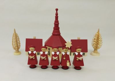 【送料無料】ATELIER NIKI TIKI (Baby & Kids)/アトリエ ニキティキ 赤い聖歌隊と教会 おもちゃ【三越伊勢丹/公式】