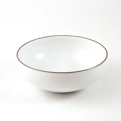＜Flying Saucer＞李荘窯　白瓷渕錆　五弁花　ボール