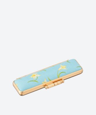 印鑑ケース　ゴールド枠　花柄（１５丸用）
