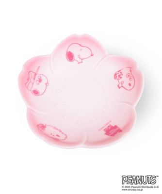 STS/スヌーピータウンショップオリジナル 【銀座三越限定】桜型小皿　和菓子