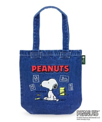＜STS＞刺繍デニムＡ４トートバッグ　ＳＮＯＯＰＹお絵描き