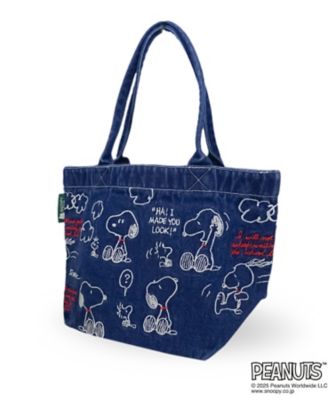 STS/スヌーピータウンショップオリジナル(先行販売) 刺繍デニムミニトートバッグ 総柄