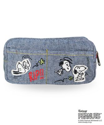 y*e様 スヌピーポーチ 刺繍デニムポーチSNOOPY | STS/スヌーピータウンショップ