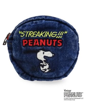 STS/スヌーピータウンショップオリジナル(先行販売) 刺繍デニム丸ポーチSN&WS