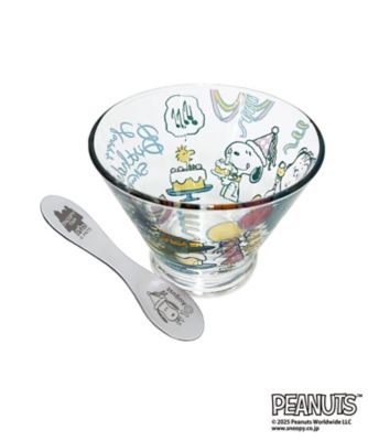 STS/スヌーピータウンショップオリジナル(先行販売) ＜ＳＮＯＯＰＹ誕生祭＞プチスプーン付きミニガラスボウル　