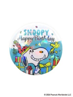SNOOPY誕生祭 ホログラム缶バッジ GIFT | STS/スヌーピー