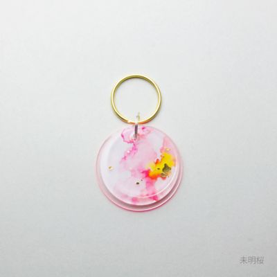 ドロップキーホルダー　あわいろ桜