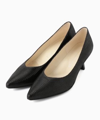 YOSHIITO ブラック ポインテッドトゥ パンプス YOSHITO ヨシト パンプス 4411 ポインテッドトゥ クロ