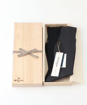 桐箱入りソックス２足ギフト　ＧＩＺＡ４５極細リブソックス　ＬＤＮ０１１／０１１