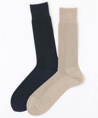 桐箱入りソックス２足ギフト　ＧＩＺＡ４５極細リブソックス　ＬＤＮ０１１／０１１