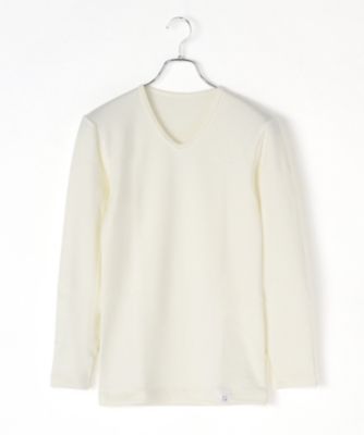 紳士長袖Ｖネック／極厚地