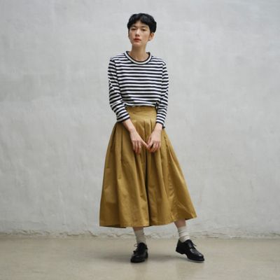 クルーネックボーダー７分袖Ｔシャツ