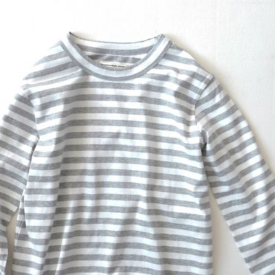 クルーネックボーダー７分袖Ｔシャツ