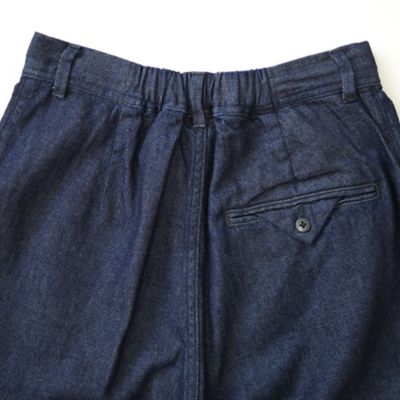 デニムタックワイドパンツ