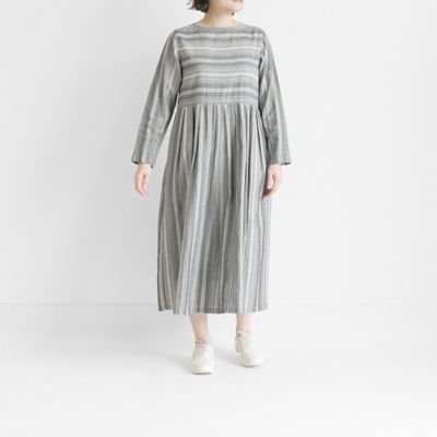 【Ｔｙｒｏｌｅａｎ　ｓｔｒｉｐｅｄ】ウエストタックワンピース