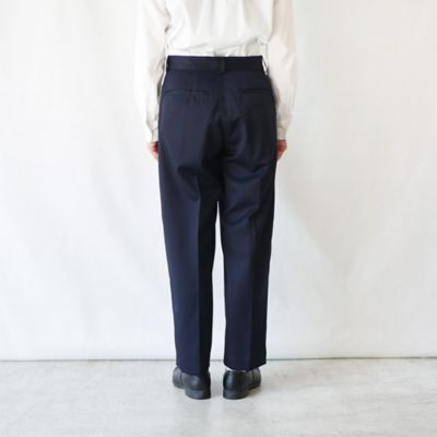 ウールギャバタックテーパードパンツ