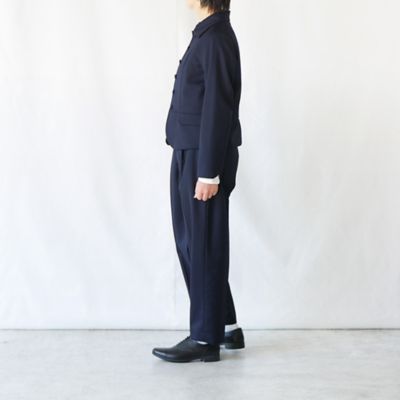 ウールギャバタックテーパードパンツ