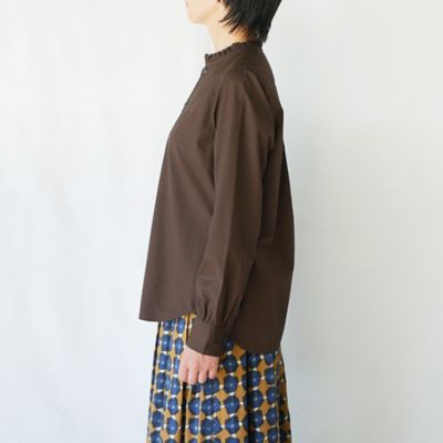 コーマブロードフリルシャツ