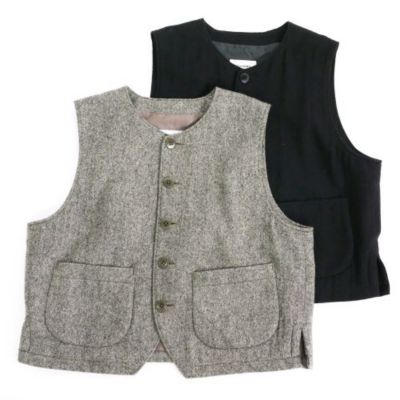 2点おまとめ　グランマママドーター　圧縮ウールジャケット　ディニテコリエ　ベスト ツイードパッチポケットベスト | GRANDMA MAMA DAUGHTER (Women
