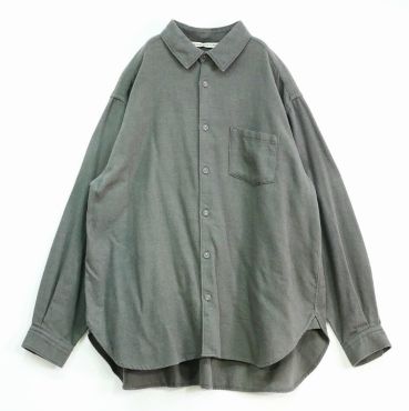 ＜GRANDMA MAMA DAUGHTER (Women)＞コットンキュプラネルスタンダードシャツ