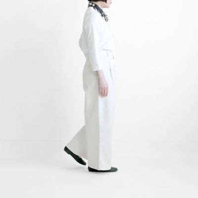 ホワイトデニムタックワイドパンツ | ファッション・服 | 三越伊勢丹 