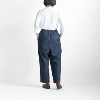デニムサイドバックルトラウザーズ