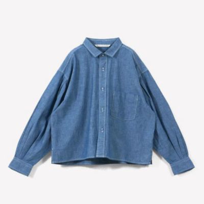 ＜三越伊勢丹/公式＞ GRANDMA MAMA DAUGHTER (Women)/グランマ ママ ドーター ダンガリーボリューム袖ショートシャツ 1ONE WASH トップス【三越伊勢丹/公式】