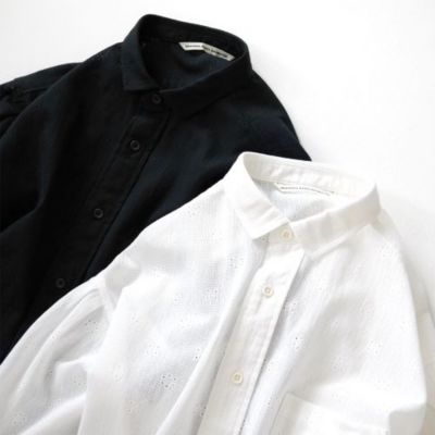 アンティークレースボリューム袖ショートシャツ