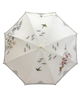 ☆【産直】長日傘 優雅刺繍かわず張り「四君子」50cmサイズ ☆【産直】長日傘 優雅刺繍かわず張り「四君子」50cmサイズ
