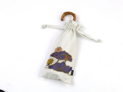 ★【産直】Ｋｉ－ｙａｎオーガンジーカットワーク刺繍かわず張り　ショート折りたたみ日傘（蓮花）