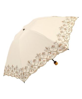 京都/シノワズリーモダン京都/シノワズリーモダンキョウト マーブル刺繍ミニ折りたたみ日傘 モカ 陶磁器・彫刻【三越伊勢丹/公式】