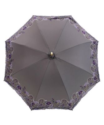 京都/シノワズリーモダン京都/シノワズリーモダンキョウト 女優日傘プレミアム ペイズリー更紗オーガンジー刺繍 かわず張り長日傘 グレー 陶磁器・彫刻【三越伊勢丹/公式】