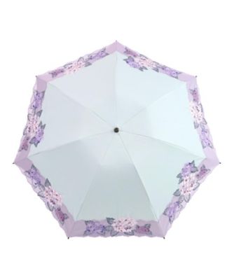 京都/シノワズリーモダン京都/シノワズリーモダンキョウト 紫陽花刺繍ミニ折りたたみ日傘 ライトグレー×ライトグリーン 陶磁器・彫刻【三越伊勢丹/公式】