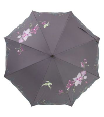 ★【産直】蘭花・オーガンジーカットワーク刺繍かわず張りショート晴雨兼用日傘