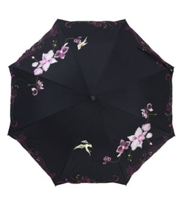 ★【産直】蘭花・オーガンジーカットワーク刺繍かわず張りショート晴雨兼用日傘
