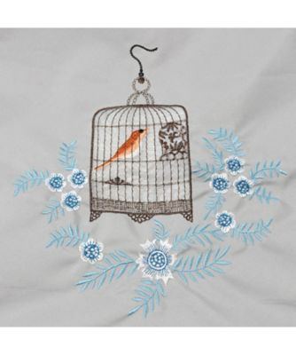 ★【産直】マツモトヨーコ　鳥かご刺繍　防水・撥水トートバッグ