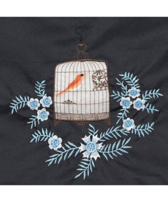 ★【産直】マツモトヨーコ　鳥かご刺繍　防水・撥水トートバッグ