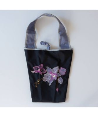 ☆【産直】蘭花オーガンジー刺繍 フラワーバッグ | 京都/シノワズリー