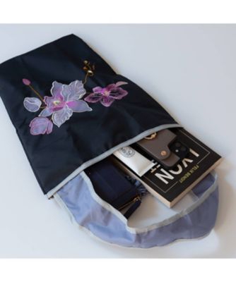 ☆【産直】蘭花オーガンジー刺繍 フラワーバッグ | 京都/シノワズリー