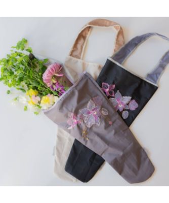 ☆【産直】蘭花オーガンジー刺繍 フラワーバッグ | 京都/シノワズリー