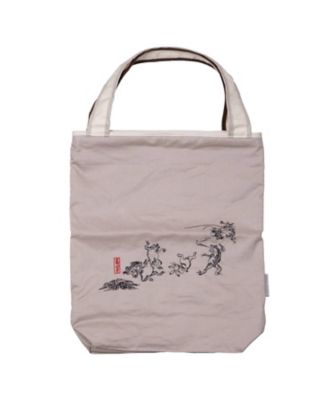 ☆【産直】鳥獣戯画モチーフ刺繍 防水・撥水トートバッグ | 京都