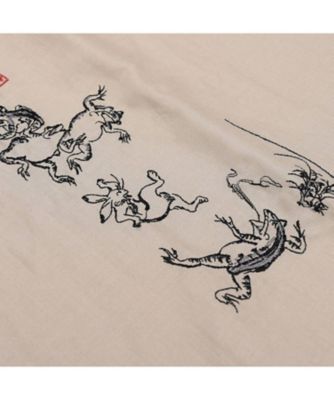 ☆【産直】鳥獣戯画モチーフ刺繍 防水・撥水トートバッグ | 京都