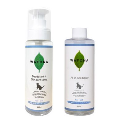 ＜Paddy by WAFONA＞ＷＡＦＯＮＡ　猫用オールインワンスプレー　コットン専用ボトル　３００ｍｌ＋付替え３００ｍｌセット
