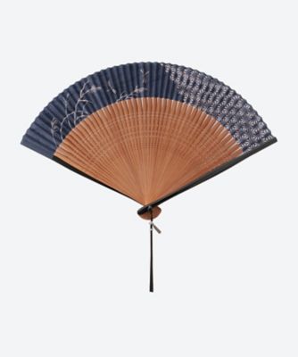 扇子 えんぎ柄吉祥紋 0438 生成・紺 | 保赤軒/ホセッケン | 三越