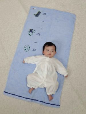 身長が測れるタオル　バスタオル