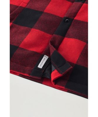 オーバーシャツ　ＡＬＡＳＫＡＮ　ＷＯＯＬ　ＣＨＥＣＫ　ＯＶＥＲＳＨＩＲＴ　ＲＥＤ　ＢＵＦＦＡＬＯ　ＷＯＯＳ００６７