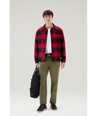 オーバーシャツ　ＡＬＡＳＫＡＮ　ＷＯＯＬ　ＣＨＥＣＫ　ＯＶＥＲＳＨＩＲＴ　ＲＥＤ　ＢＵＦＦＡＬＯ　ＷＯＯＳ００６７